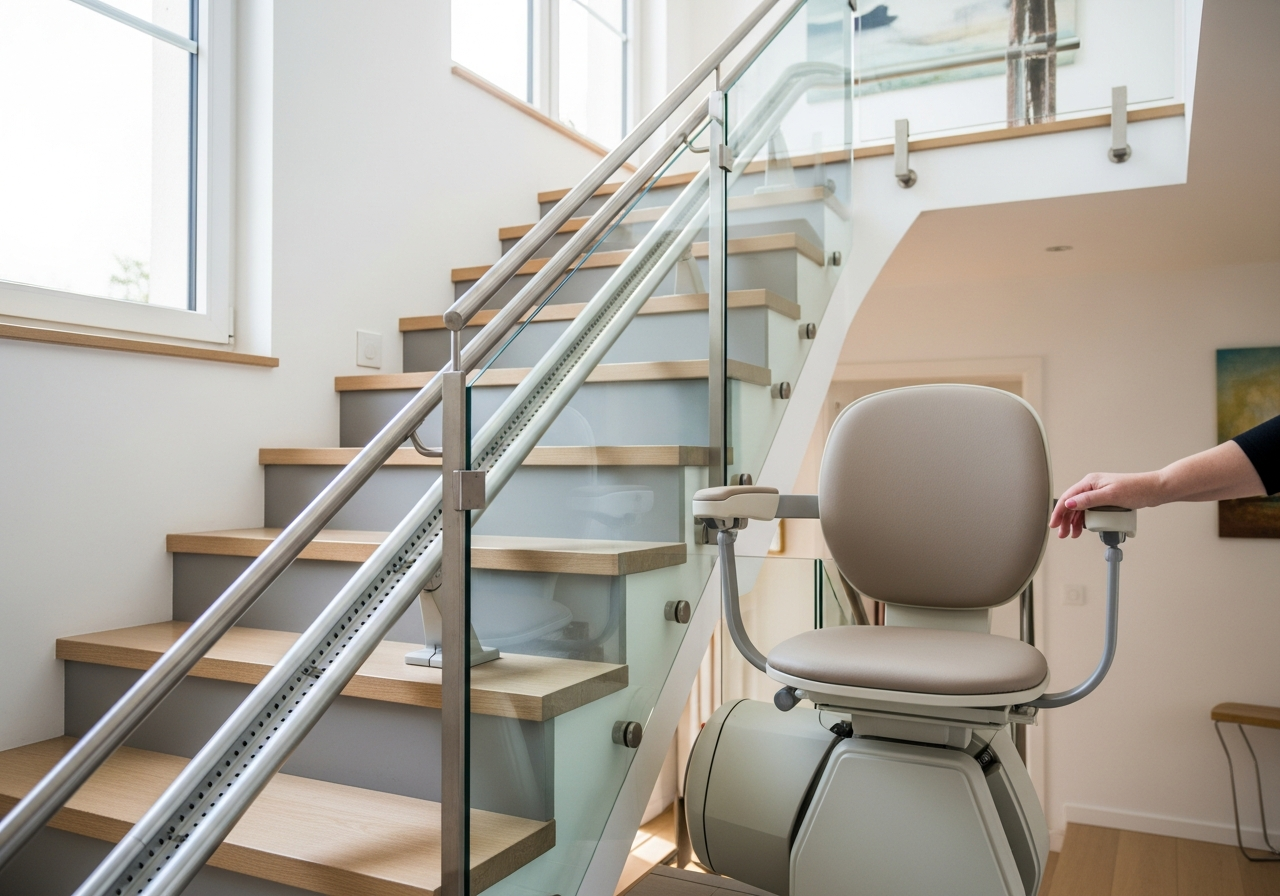 Installation de Monte-Escalier Droit sur-mesure à Rennes